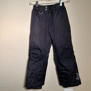 Kids Unisex Black Weatherproof Snow Pants